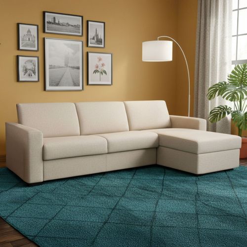 Divano letto 2 posti tortora 260x95cm - Allegria