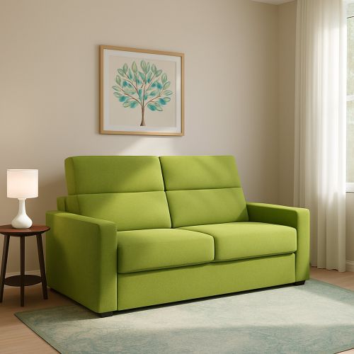 Divano letto 2 posti verde 180x95cm - None