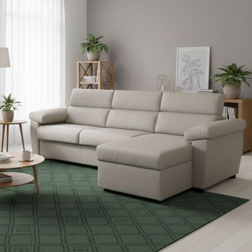 Divano letto angolare beige 285x160cm - Tolle