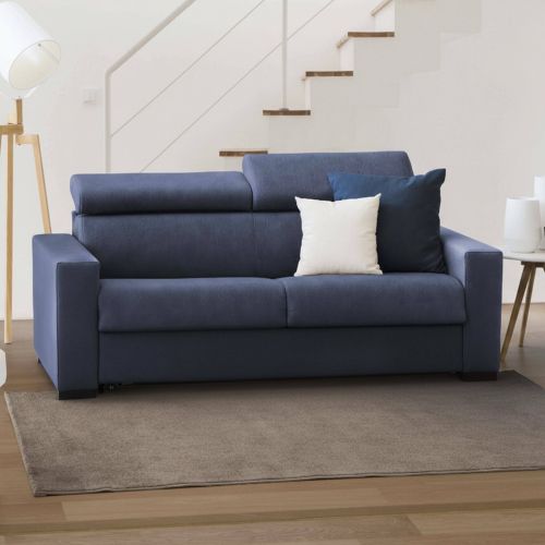 Divano letto apertura girevole blu 160x95cm - Alinia