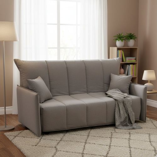 Divano letto comodo grigio 125x90cm - Ariska
