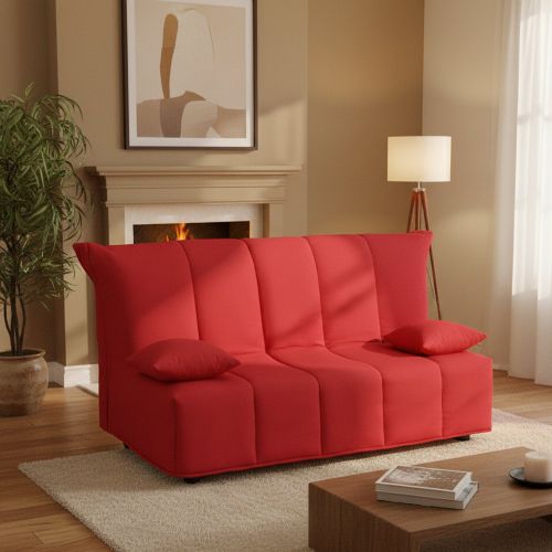 Divano letto comodo rosso 125x90cm - Ariska