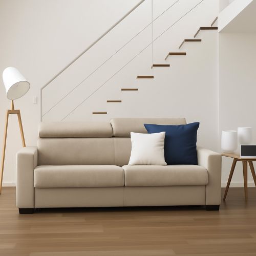 Divano letto compatto beige 200x95cm - Algo
