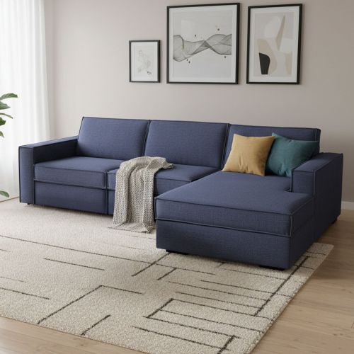 Divano letto compatto blu 280x95cm - Achico