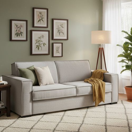 Divano letto compatto grigio 200x95cm - Amapola