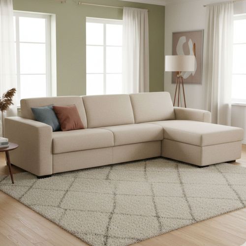 Divano letto compatto grigio 260x95cm - Allegria