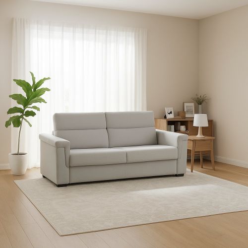 Divano letto compatto grigio chiaro 205x95cm - Brusasco