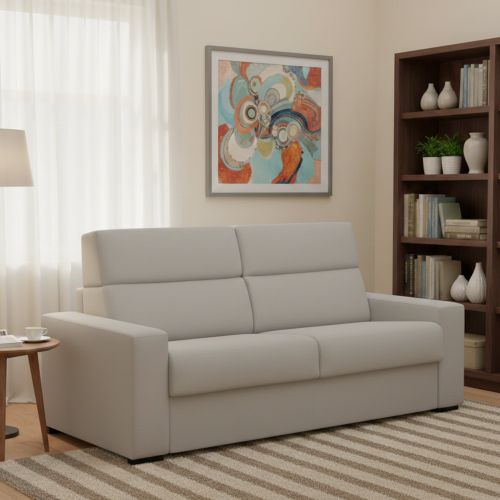 Divano letto compatto grigio chiaro 220x95cm - Marcon