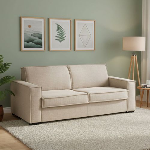 Divano letto contenitore beige 180x95cm - Alisa