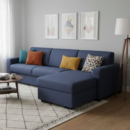 Divano letto contenitore blu 260x95cm - Allegria