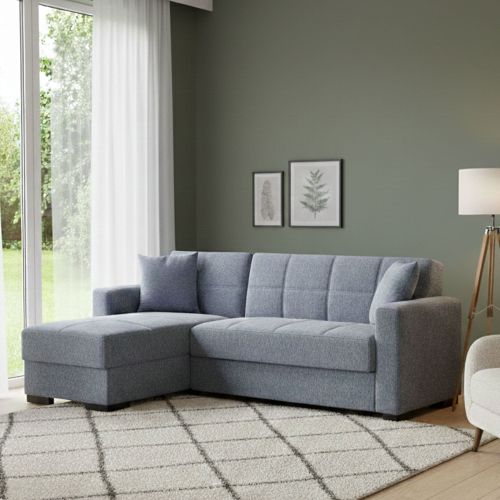 Divano letto contenitore grigio 227x150cm - Armadillo