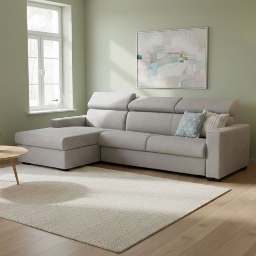 Divano letto contenitore grigio 280x95cm - Alibabah
