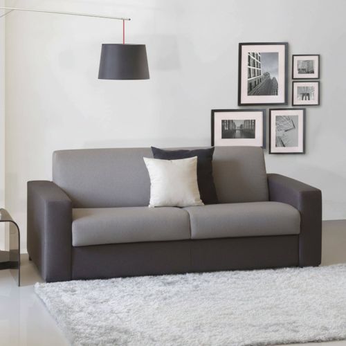 Divano letto contenitore grigio e antracite 160x95cm - Alcatraz
