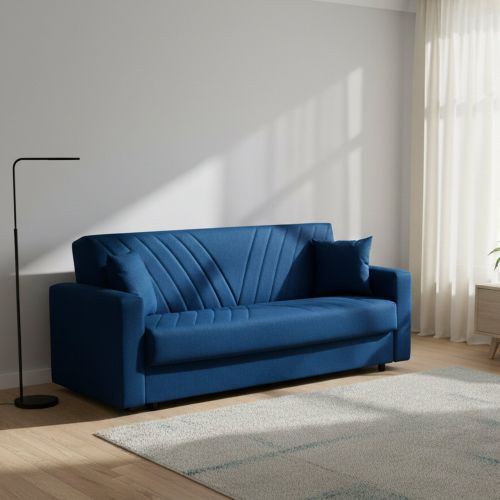 Divano letto design blu 214x81cm - Adda