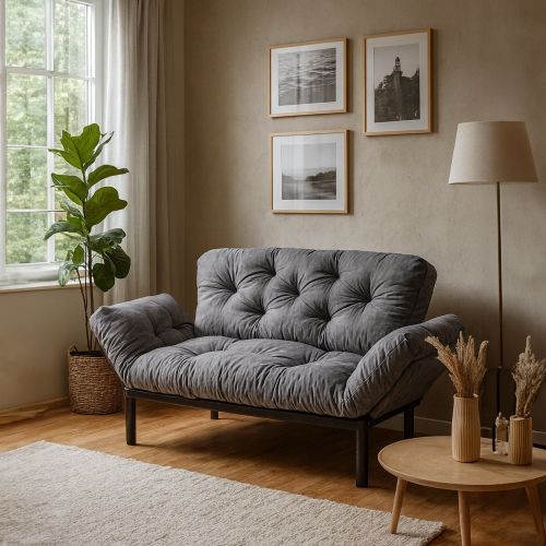 Divano letto design grigio 155x70cm - Guchol