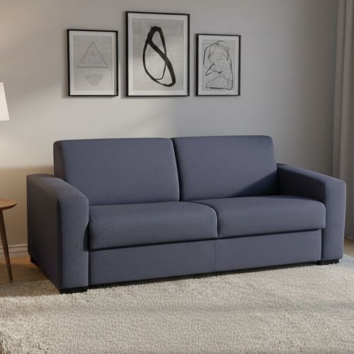 Divano letto due piazze blu 180x95cm - Asimi