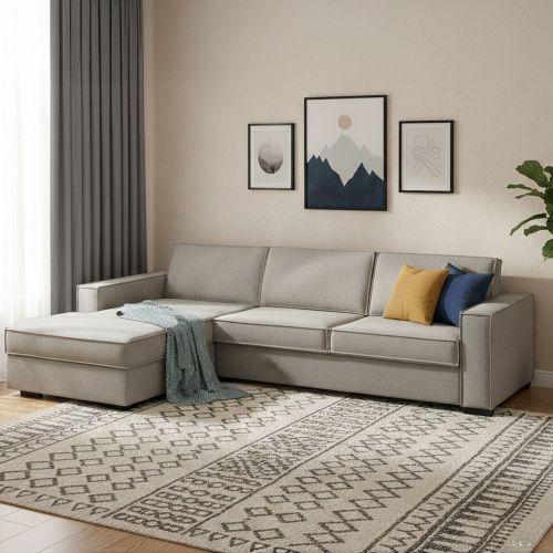 Divano letto due piazze grigio 260x95cm - Albenga
