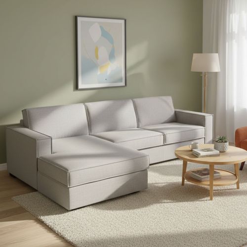 Divano letto due piazze grigio 280x95cm - Allaida
