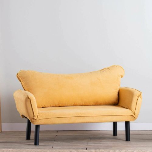 Divano letto economico design giallo 140x65cm - Hone