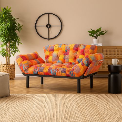 Divano letto economico design multicolore 155x70cm - Guchol