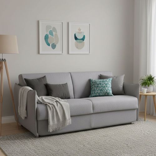 Divano letto elegante grigio 200x95cm - Gravere