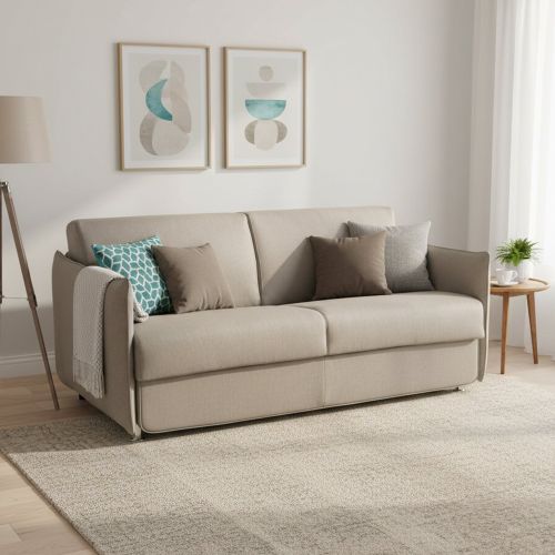Divano letto elegante tortora 200x95cm - Gravere