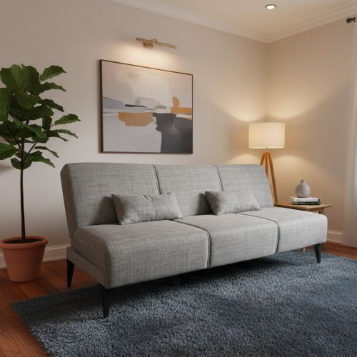 Divano letto in legno grigio 190x70cm - Aza