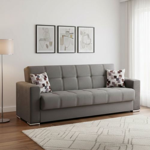 Divano letto in legno grigio 226x85cm - Arbano