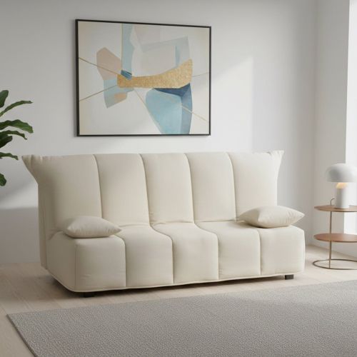 Divano letto in legno massello beige 165x90cm - Antal