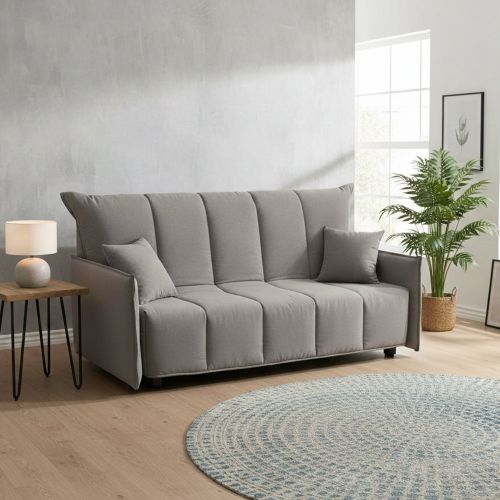 Divano letto in legno massello grigio 190x90cm - Ardis
