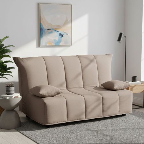 Divano letto in legno massello tortora 165x90cm - Antal
