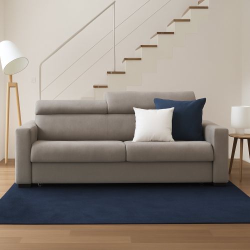 Divano letto in legno massello tortora 200x95cm - Algo