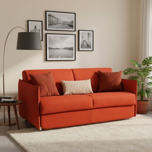 Divano letto moderno arancione 200x95cm - Gravere