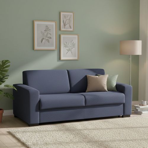 Divano letto moderno blu 180x95cm - Akito