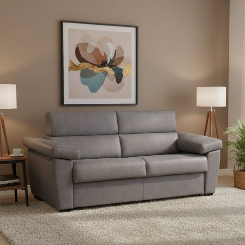 Divano letto moderno grigio 225x95cm - Paceco