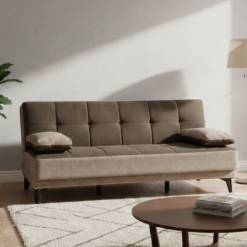 Divano letto moderno grigio e marrone 190x87cm - Aborigeni
