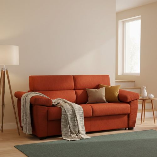 Divano letto per ospiti arancione 225x95cm - Trino