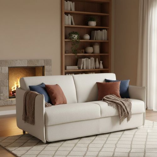 Divano letto per ospiti beige 180x95cm - Trissino