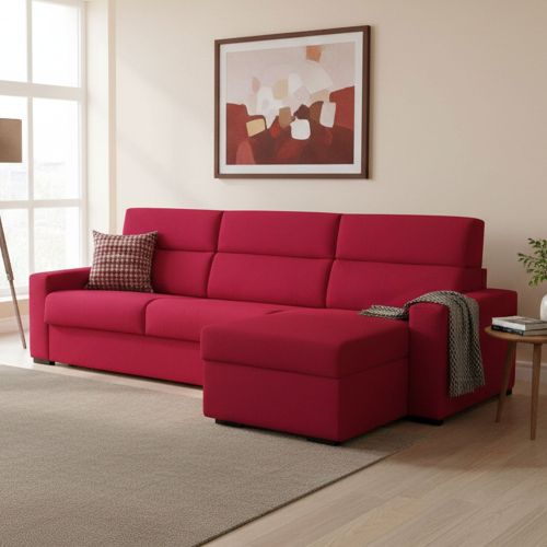 Divano letto per ospiti rosso 280x160cm - Celleno