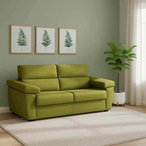 Divano letto per ospiti verde 205x95cm - Fisciano