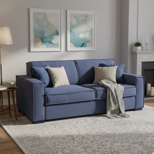 Divano letto reclinabile blu 160x95cm - Alk