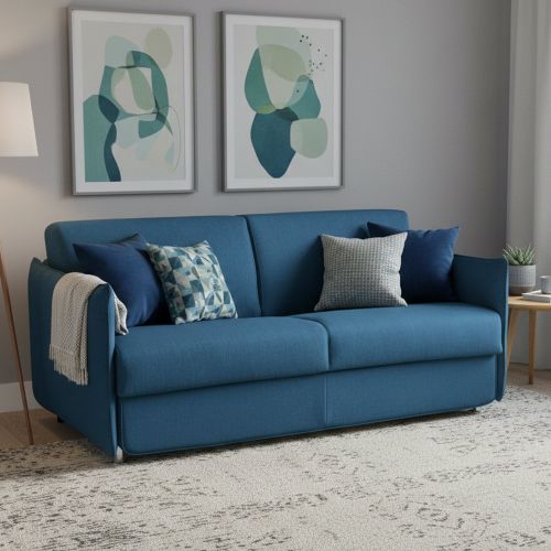 Divano letto reclinabile blu 200x95cm - Gravere