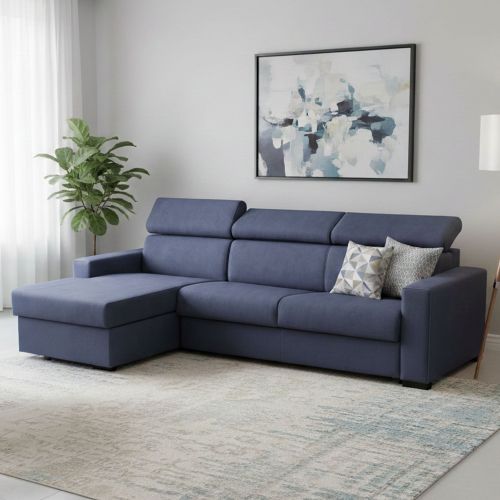 Divano letto reclinabile blu 260x95cm - Aloet