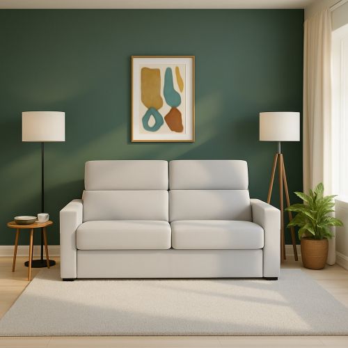 Divano letto sfoderabile grigio chiaro 180x95cm - None