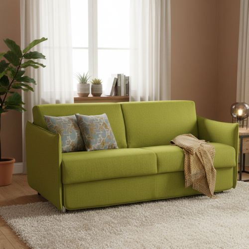 Divano letto sfoderabile verde 160x95cm - Follina