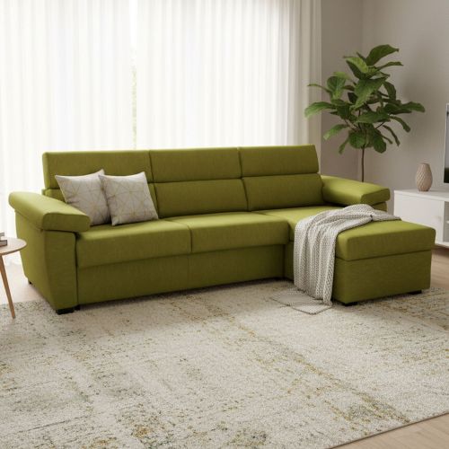 Divano letto sfoderabile verde 285x160cm - Tolle