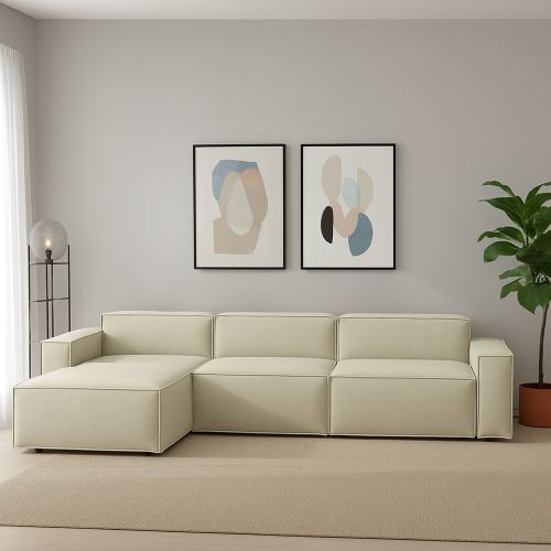 Divano modulare beige 340x170x70h cm - Atrillo