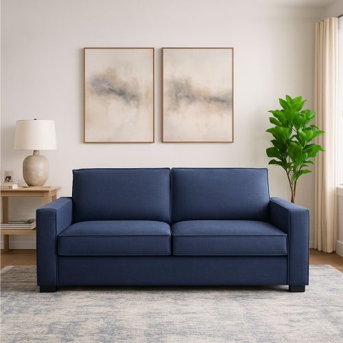 Divano morbido blu 180x95x90h cm - Arki