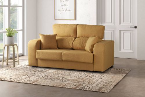 Divano reclinabile ocra 190x80x95h cm - Quarzo