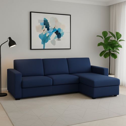 Divano sfoderabile blu 280x95x90h cm - Atos